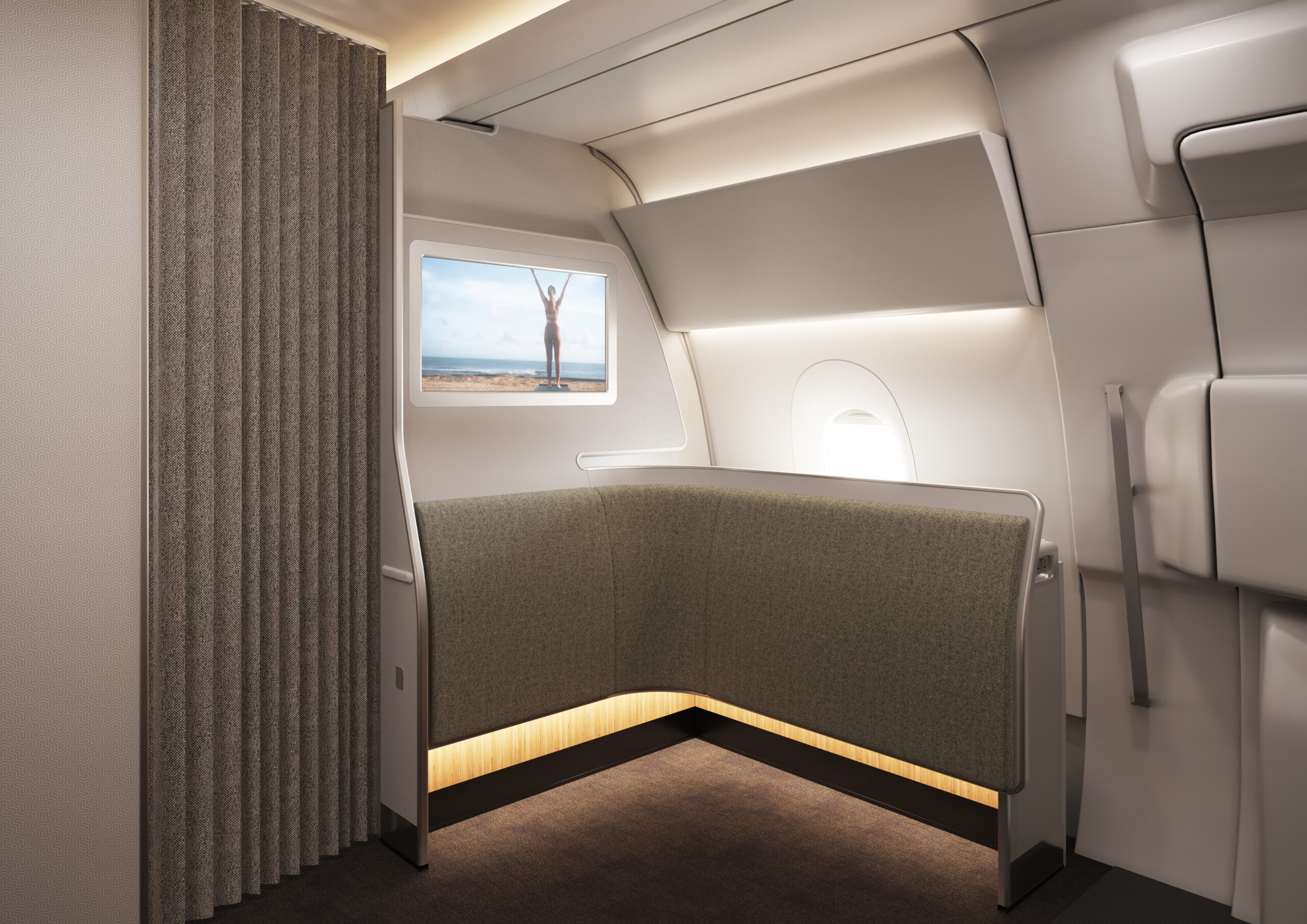 Photos: Qantas Unveils Wellbeing Zone on Project Sunrise A350-1000